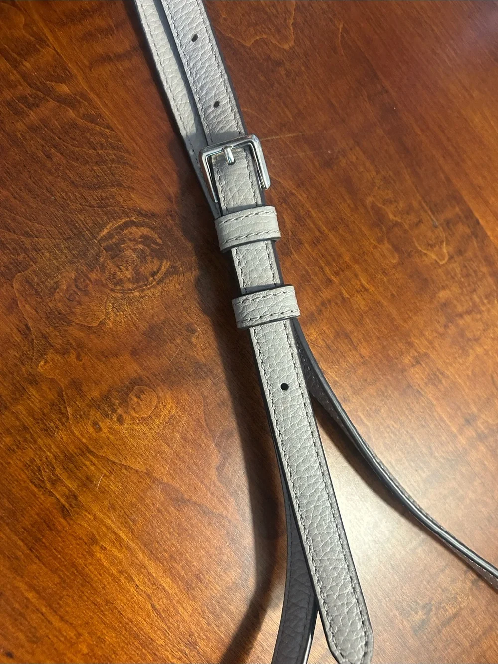 kate spade Gray Pebbled Leather Crossbody with Tassel